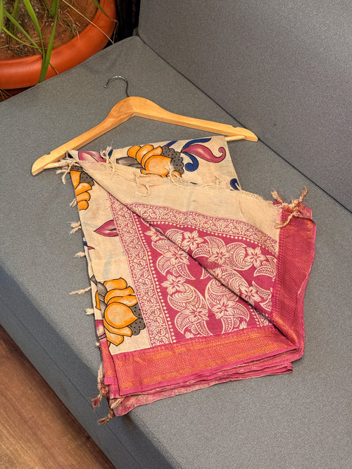 Chennuri Silk Shawl With Nizam Border - 02