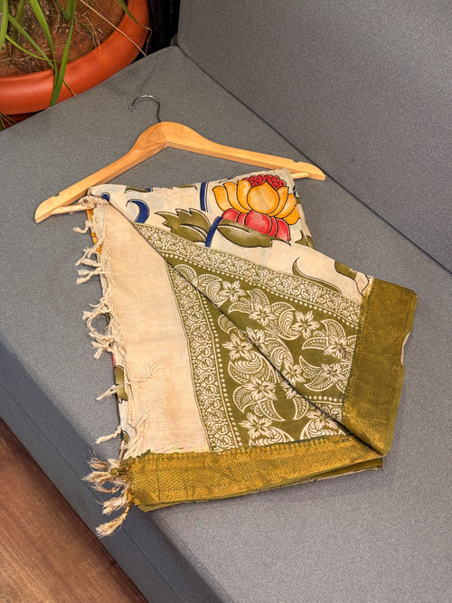 Chennuri Silk Shawl With Nizam Border - 03